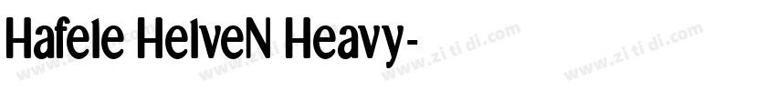 Hafele HelveN Heavy字体转换